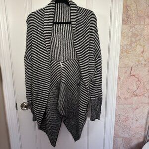 Willow & Clay black and white striped Knit Cardigan Sweater, Women's Size XS